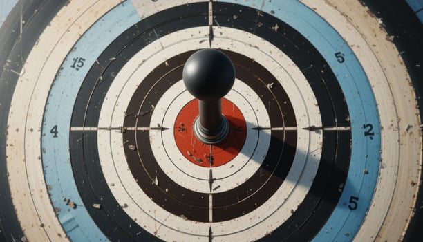 Weathered Target with Dark Metal Bullseye photo