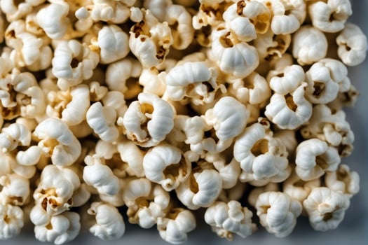 collection popcorn Rich white background photo