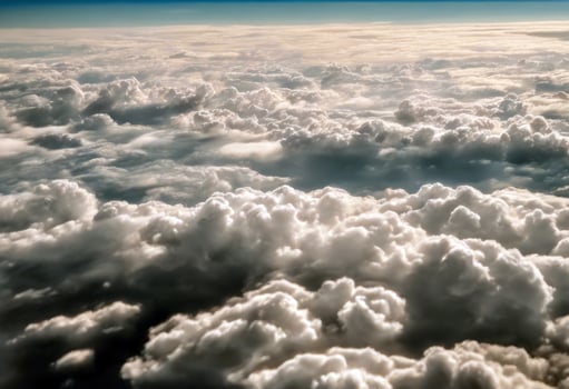 soft day afternoon Wonderful window blue sky sunlight background clouds view airplane flying Cumulus sunny Nature Summer Travel Isolated Light Space White Cloud photo