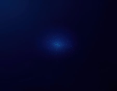 Abstract background with blue glowing particles. Illustration for your design. Cosmic Glow photo