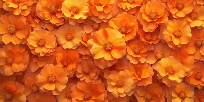 Vibrant orange flowers create a stunning backdrop for nature lovers in the afternoon sunlight photo