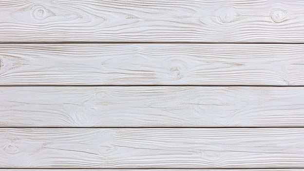 White wood planks create a textured backdrop with visible grain. Ideal for rustic and clean designs, adding subtle charm to any project. photo