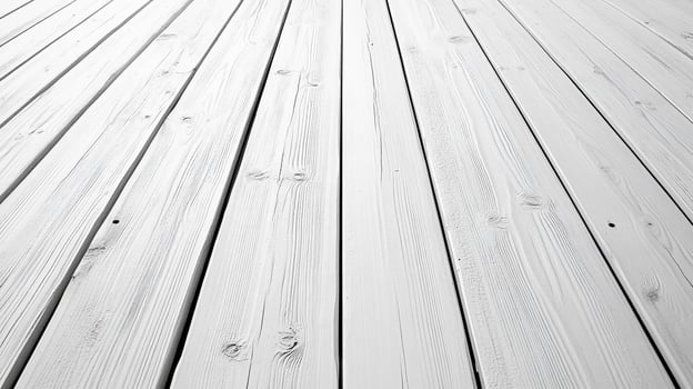 White Painted Wood Planks - Horizontal wood boards painted white make a simple pattern. Wood texture shows through paint. photo