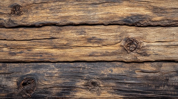 A close-up of rustic wood showing age, knots, and texture. The weathered timber background offers warmth and organic beauty. photo