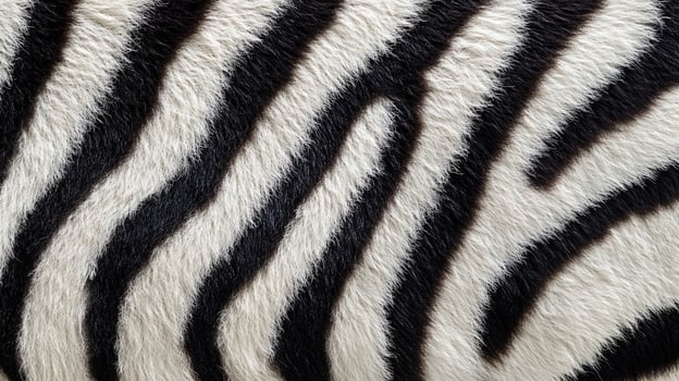 Zebra's coat pattern creates a captivating monochrome. Its contrasting stripes offer camouflage within the savanna, an emblem of African wildlife. photo