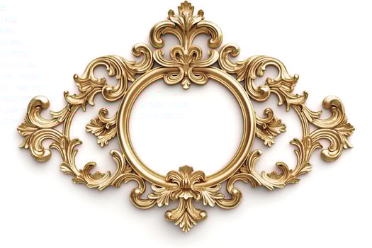 An ornate vintage gold picture frame with intricate detailing, perfect for showcasing artwork or cherished memories. photo
