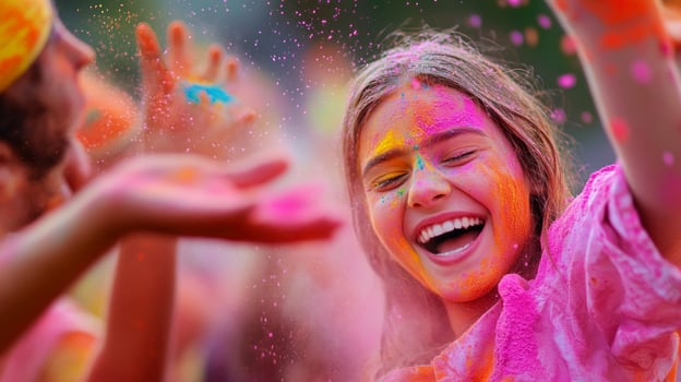 Holi festival celebration photo