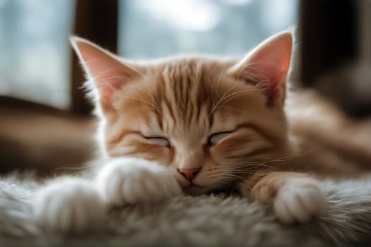 kitten sleeps isolated pedigreed striped domestic animals british cat lie pet sleeping felino white background photo