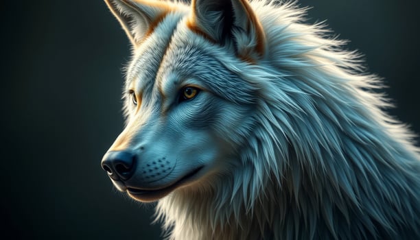 Detailed Portrait Of A Wolf Head photo