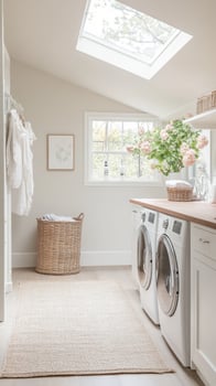 Sunlit Laundry Area with Skylight photo