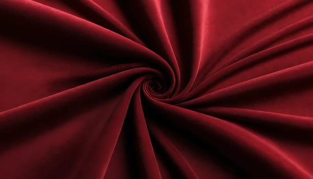Elegant Red Velvet Fabric in Spiral Pattern Ideal for Fashion and Design photo