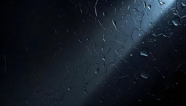 Textured glass background with a dark gray tint, showcasing sharp angles and a glossy finish that reflects light dramatically photo