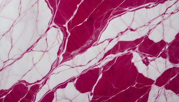 Smooth and polished marble in vibrant magenta and crisp white tones, perfect for modern interiors photo