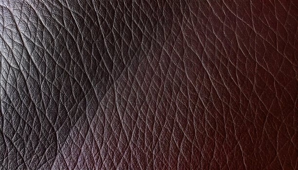 Dark textured leather surface with visible grain and intricate patterns photo