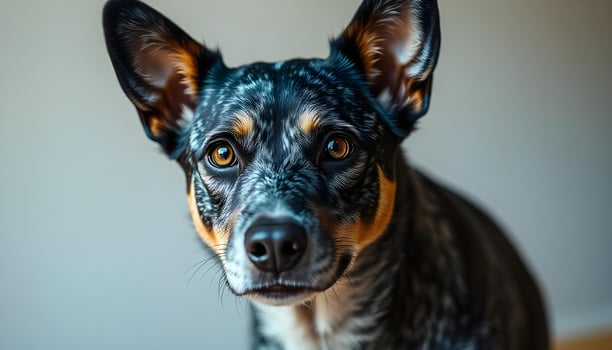 Confident Australian Cattle Dog with Bright Eyes and Short Coat photo