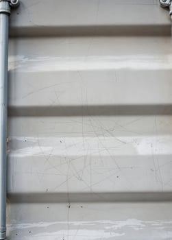 Corrugated metal texture with scratches and cracks. Industrial background. Corrugated Metal Texture photo