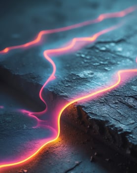 Light leaks create colorful streaks over a dark textured surface with a vintage film aesthetic. photo