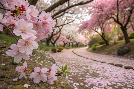 cherry blossoms in the park photo