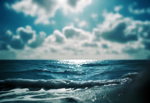 blue background quote Inspirational motivation ocean photo
