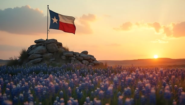 Texas flag in texas photo