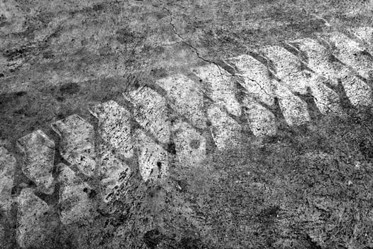 Folk lift Tire track photo