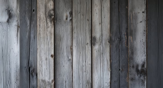 Rustic weathered wooden planks create a textured grey background. photo