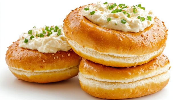 Discover delicious bagel recipes for breakfast and brunch with cream cheese toppings Explore creative bagel ideas and variations, from savory to sweet, perfect for a quick bite or a leisurely meal photo