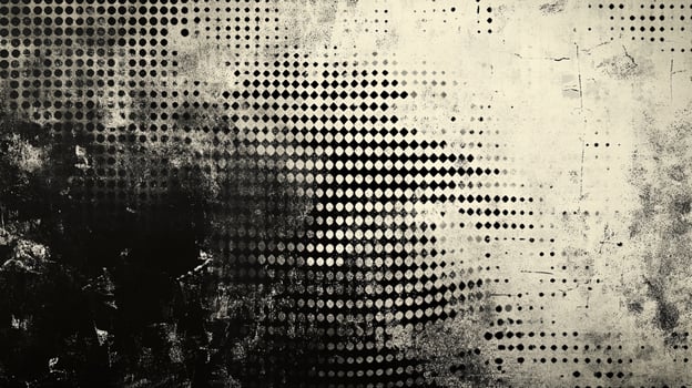 Abstract grunge texture with halftone dots and a distressed surface, creating a vintage and textured look. Perfect for backgrounds. photo