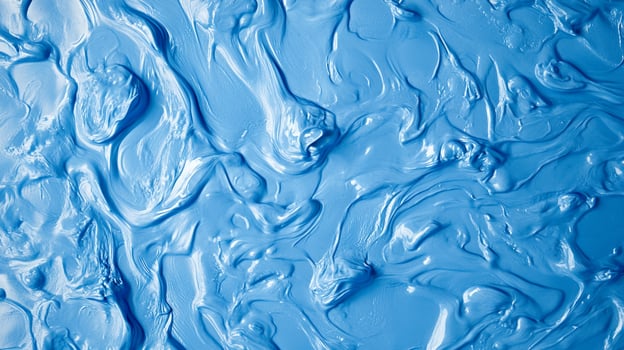 Swirling strokes of a vibrant, calming blue, a textured canvas invites the eye to explore depth and form in a fluid, tranquil composition. photo