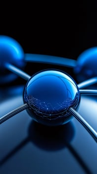 Network connections expanding in a futuristic digital world photo