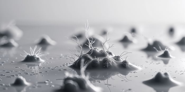 Bacteria Colonies in Controlled Agar Medium. photo