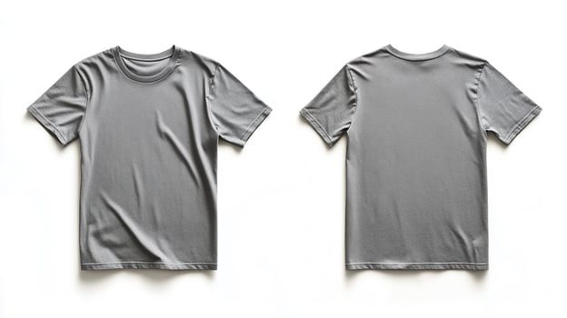 Relaxed Fit Gray T-Shirt Showcased in Flat Lay photo