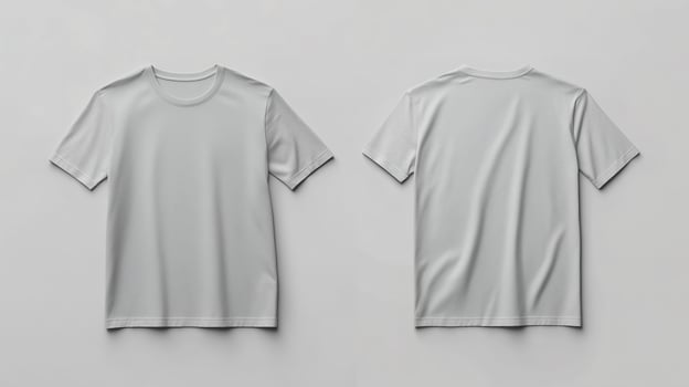 Sleek Gray Tee Front and Back Display photo