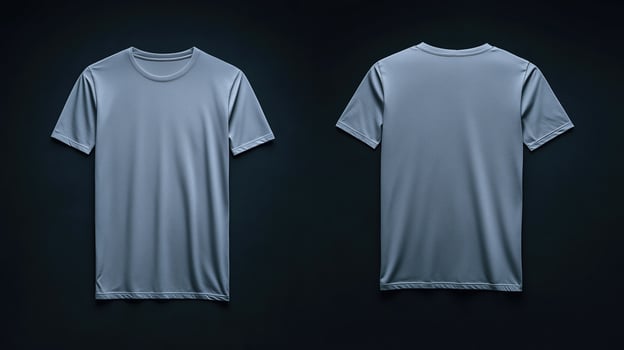 Versatile Gray Tee Front and Back Flat Composition photo