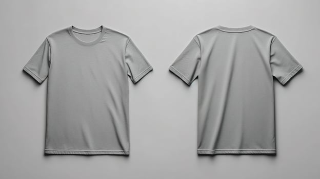 Neutral Gray T-Shirt Flat Lay Presentation photo