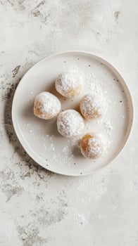Snowy Bites A Delectable Dessert Display photo