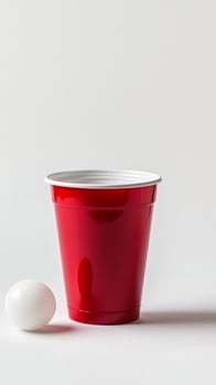 Red Plastic Cup and Ball for Party Games photo