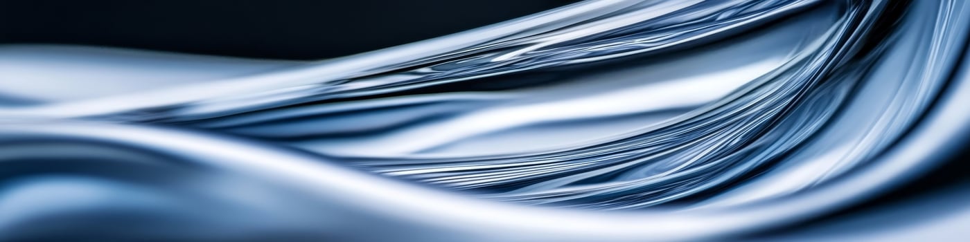 Abstract Blue Metallic Waves Background, Technology, Futuristic Wallpaper, Stream, Lines Converge photo