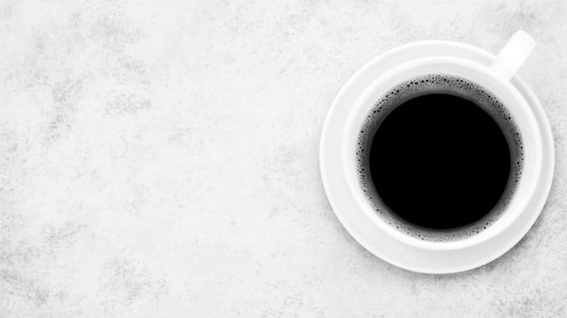Black Coffee Cup Top View photo