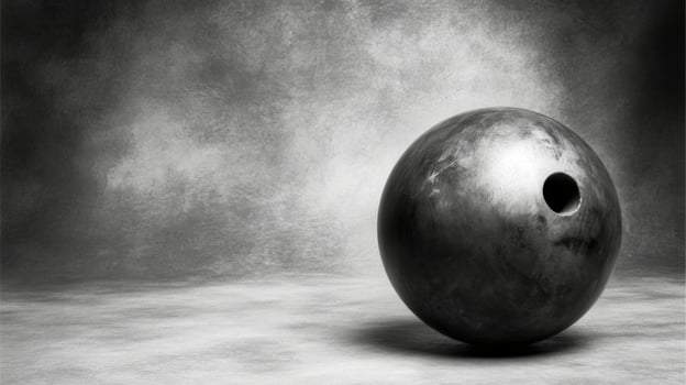 Bowling Ball Monochrome Studio Shot photo