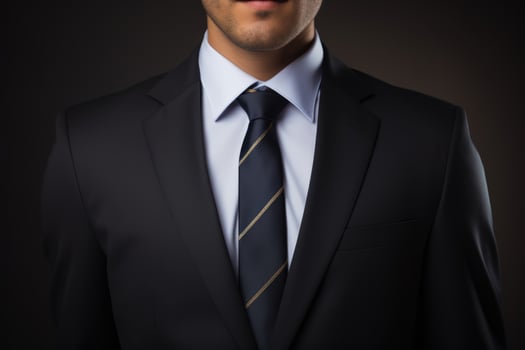 tie on a man in a suit. photo
