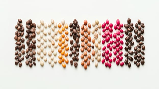 Colorful Seed Variety Pattern Arrangement photo