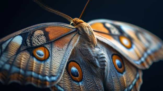 A close up of a butterfly with large eyes photo