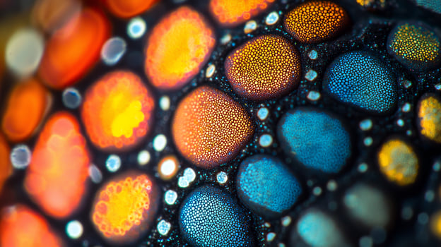 A close up of a colorful pattern on a surface photo