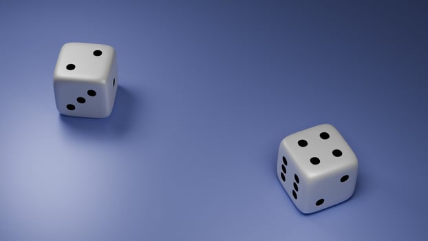 3D Realistic Dice Photograph photo