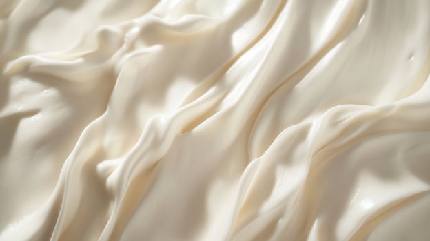 Close-up of creamy, swirled, white texture. photo