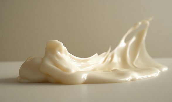 Creamy substance splash, close-up. photo