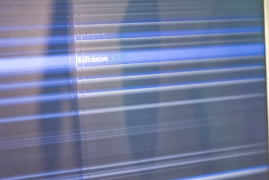 Abstract Computer Screen Display with Distorted Lines photo