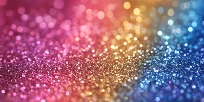 Constructing a vibrant background with shimmering glitter particles in multiple colors ideal for celebrations photo