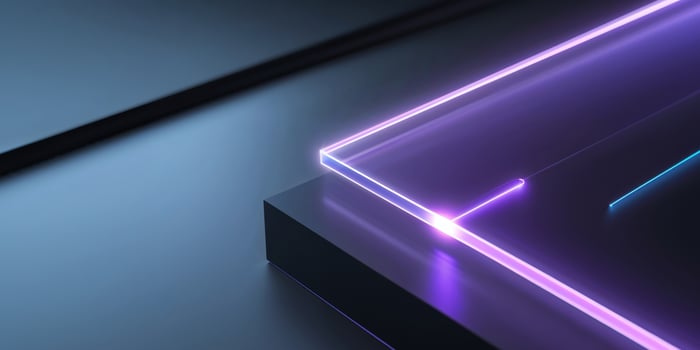 Glowing Square Abstract Digital Technology Background. photo